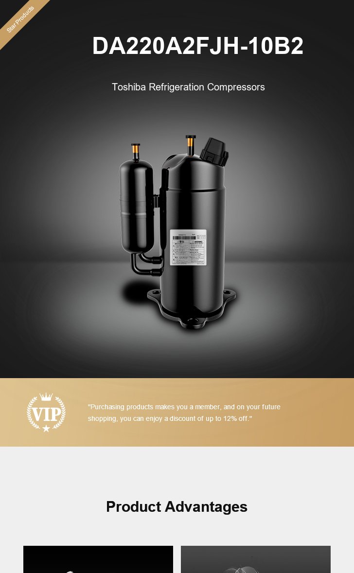 Toshiba Compressor DA220A2FJH-10B2, technical parameters pdf, structure diagram